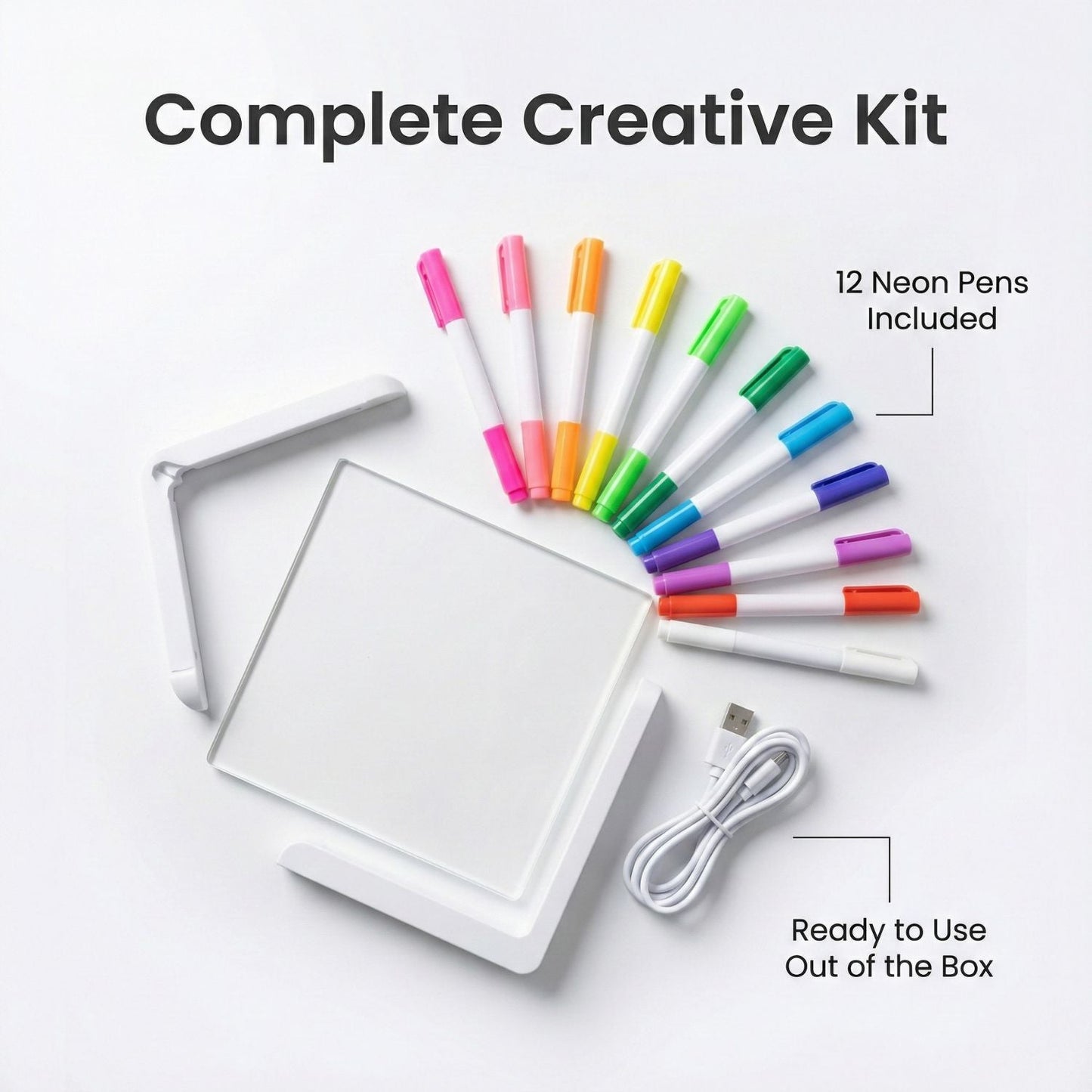 3D LED Light Glass Acrylic Writing pad