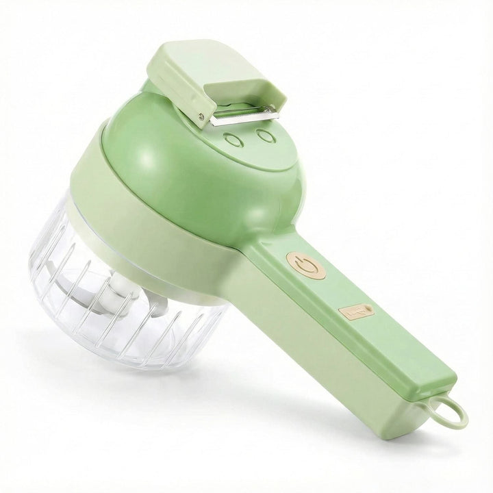 4-in-1 Portable Electric Vegetable Cutter Set Smart Cooking, Zero Mess, Auto-Clean
