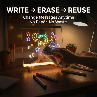 3D LED Light Glass Acrylic Writing pad