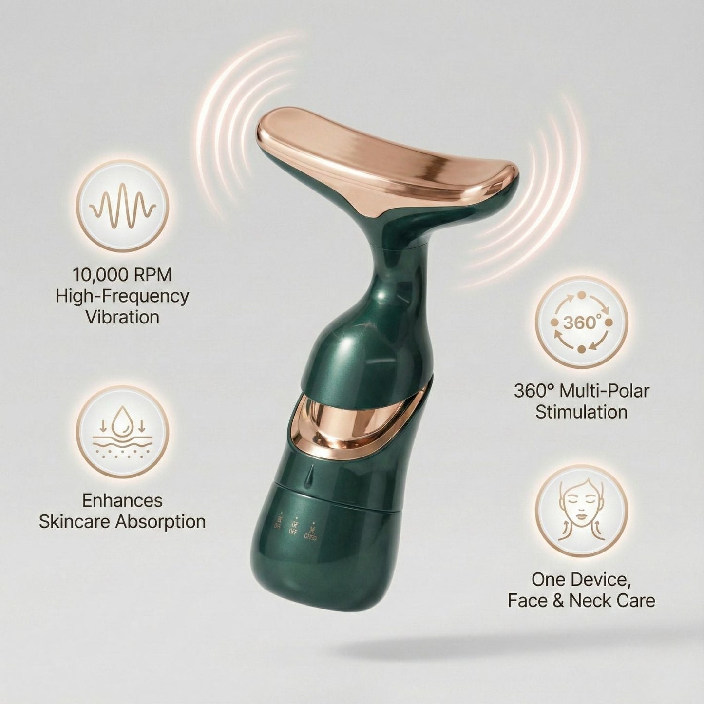 2 In 1 Anti Wrinkles  Facial Massager For Skin Care