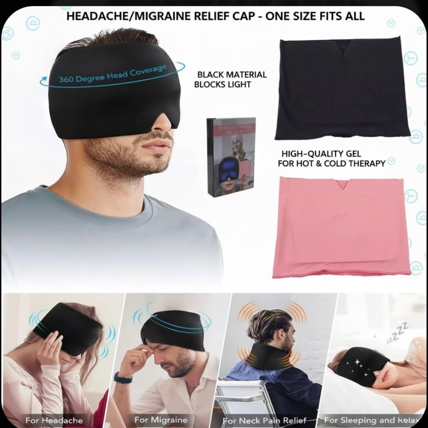 Magic secret Migraine and Headache Relief Cap