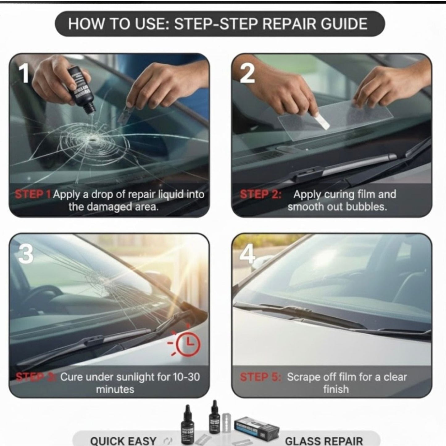 Glass Repair Kit Pack of 1